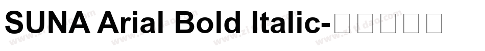 SUNA Arial Bold Italic字体转换